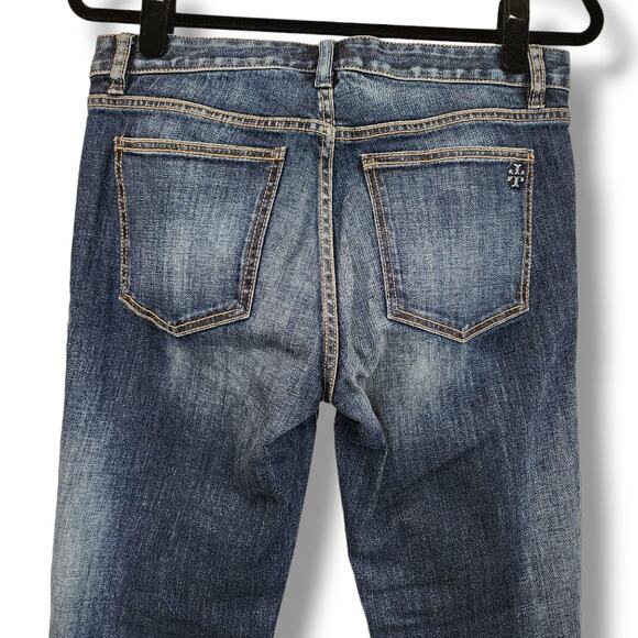 Tory Burch Embroidered Raw Hem Ankle Jeans Women’s Size: 30 - Picture 5 of 12